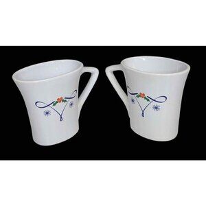 Houston Harvest Purple Swirl Holly Berry Design Set of 2 Cups